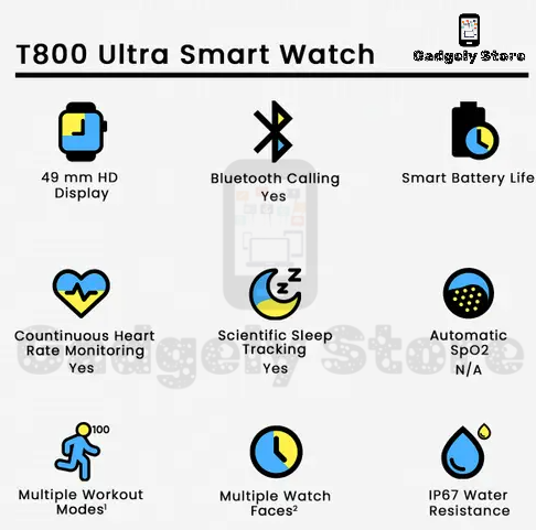 T800 Ultra Smart Watch - Wireless Charging