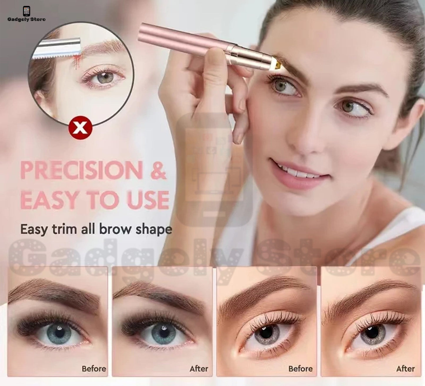 Flawless Eyebrow Hair Remover For Women - Recahargeable